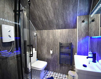 Large En Suite Shower Rooms at our Portree Bed and Breakfast